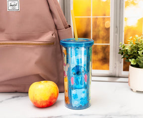 Disney Lilo & Stitch Scrump 20-Ounce Plastic Carnival Cup With Lid and Straw