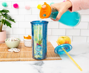 Disney Lilo & Stitch Scrump 20-Ounce Plastic Carnival Cup With Lid and Straw