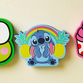 Disney Lilo & Stitch Pineapples Die-Cut Wooden Wall Art | 6 x 8 Inches