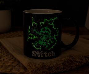 Disney Lilo & Stitch Skeleton Glow-In-The-Dark Ceramic Mug | Holds 20 Ounces