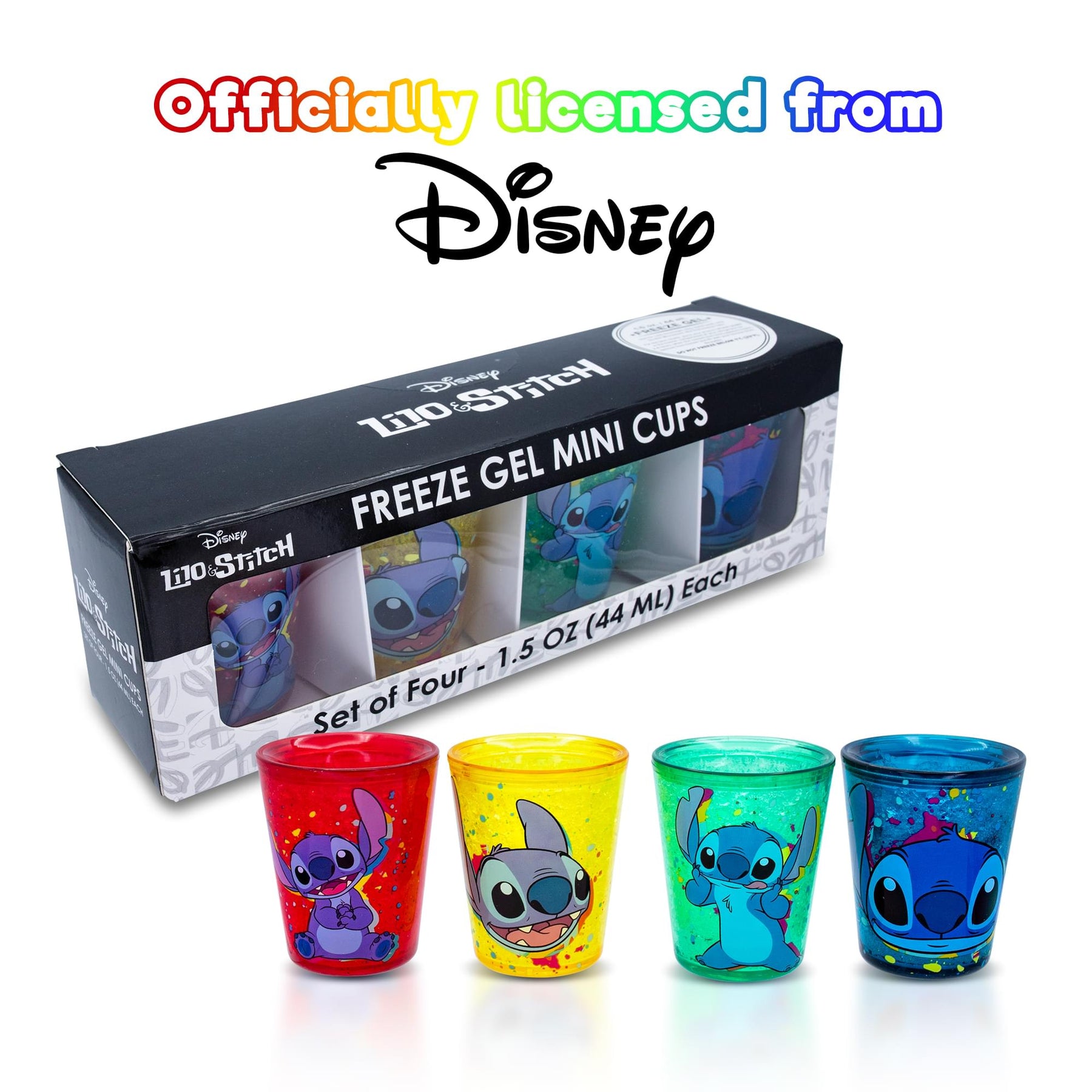 Disney Lilo & Stitch Faces 1.5-Ounce Freeze Gel Mini Cups | Set of 4