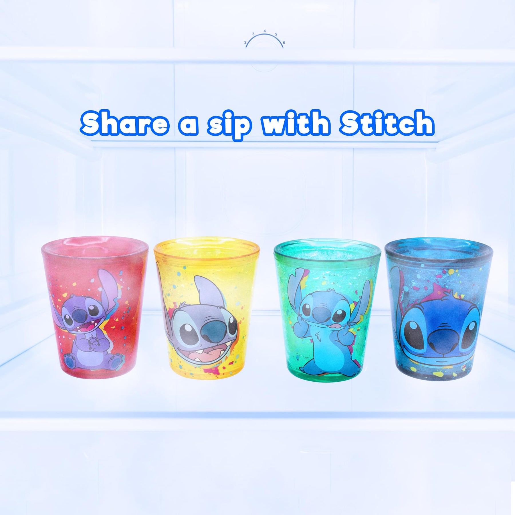 Disney Lilo & Stitch Faces 1.5-Ounce Freeze Gel Mini Cups | Set of 4