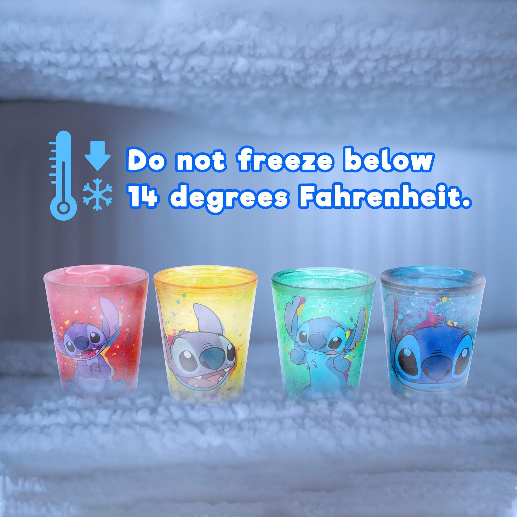 Disney Lilo & Stitch Faces 1.5-Ounce Freeze Gel Mini Cups | Set of 4