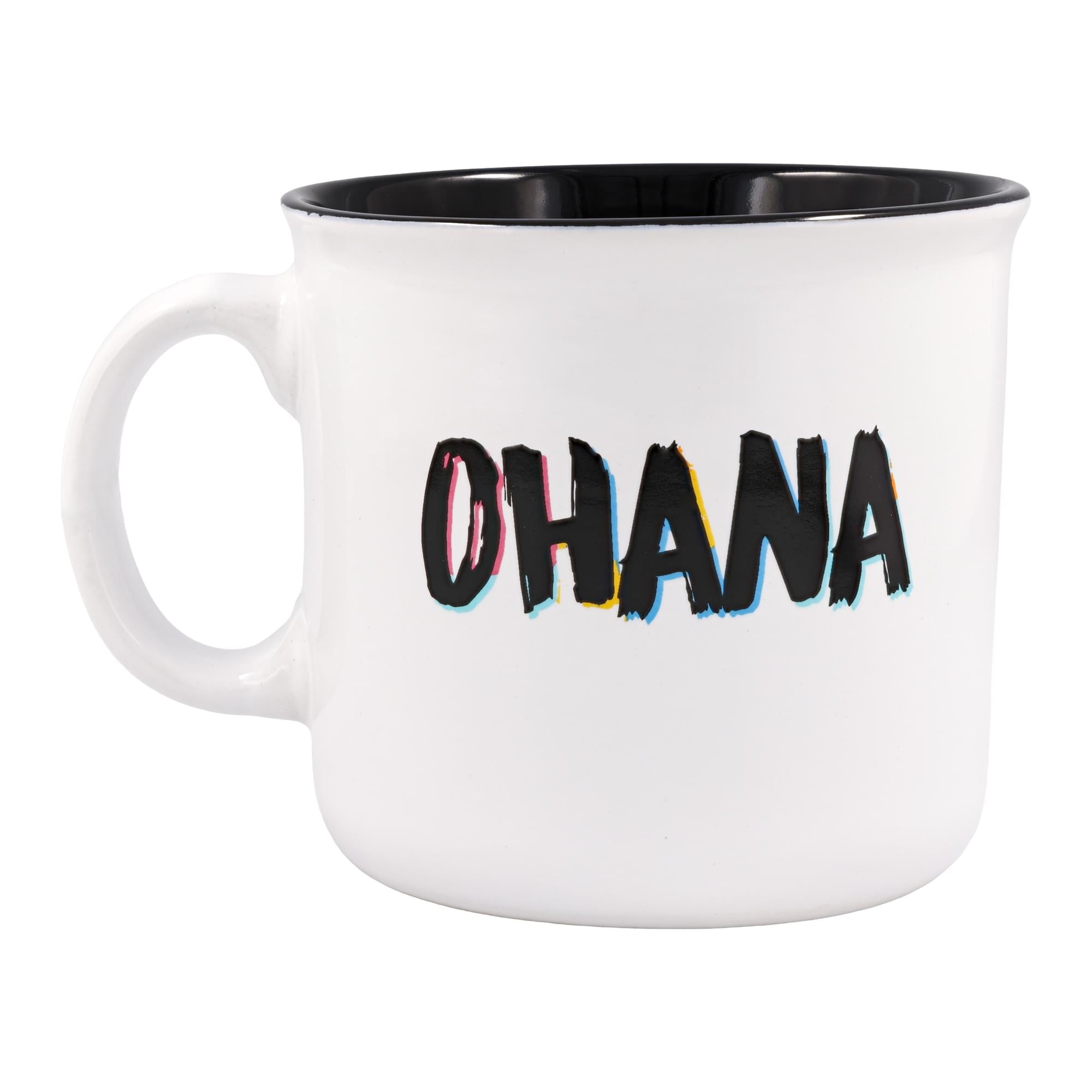 Disney Lilo & Stitch "Ohana" Ceramic Camper Mug | Holds 20 Ounces