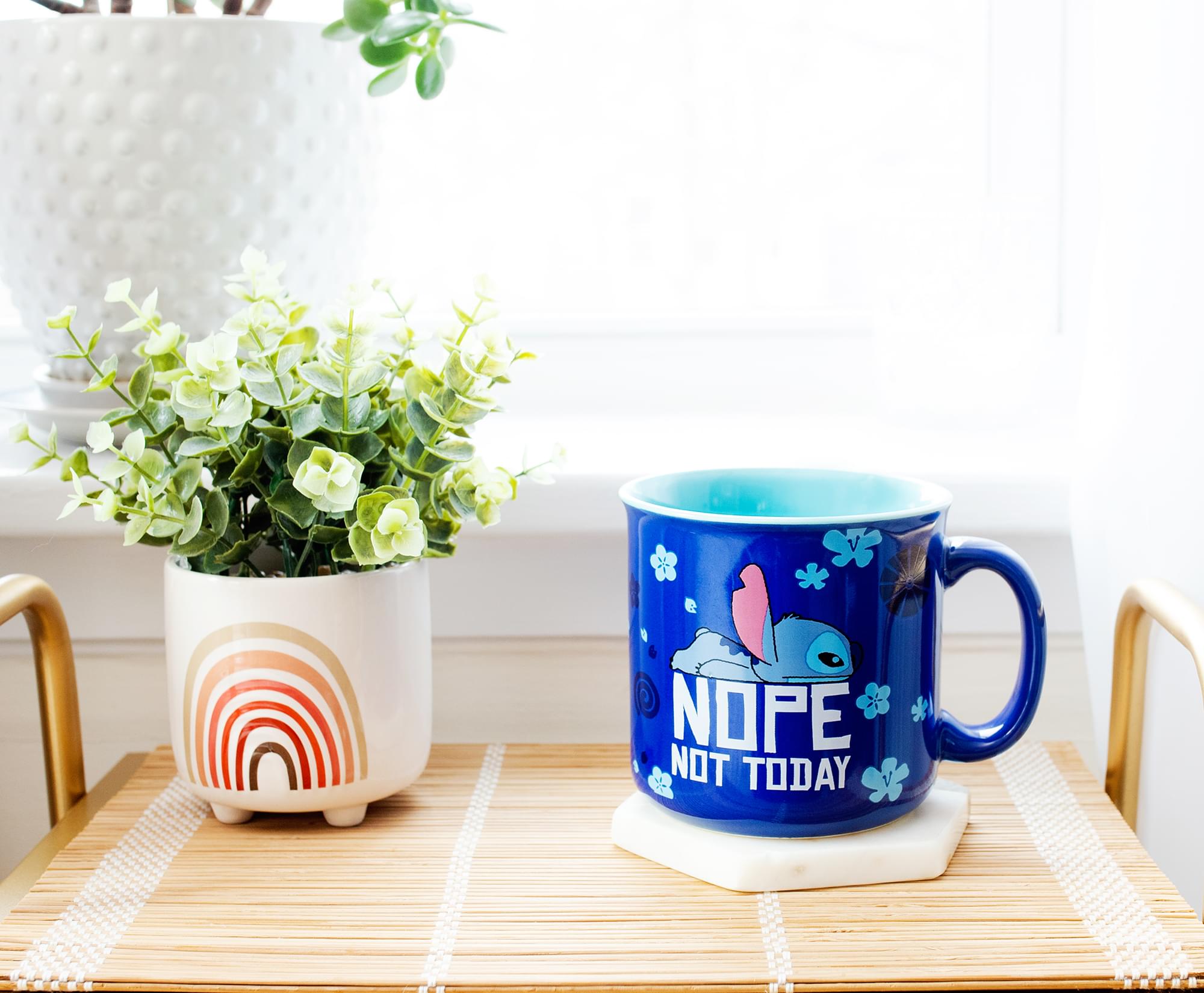 Disney Lilo & Stitch "Nope Not Today" Ceramic Camper Mug | Holds 20 Ounces