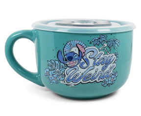 Disney Lilo & Stitch "Stay Weird" Soup Mug With Vented Lid | Holds 24 Ounces