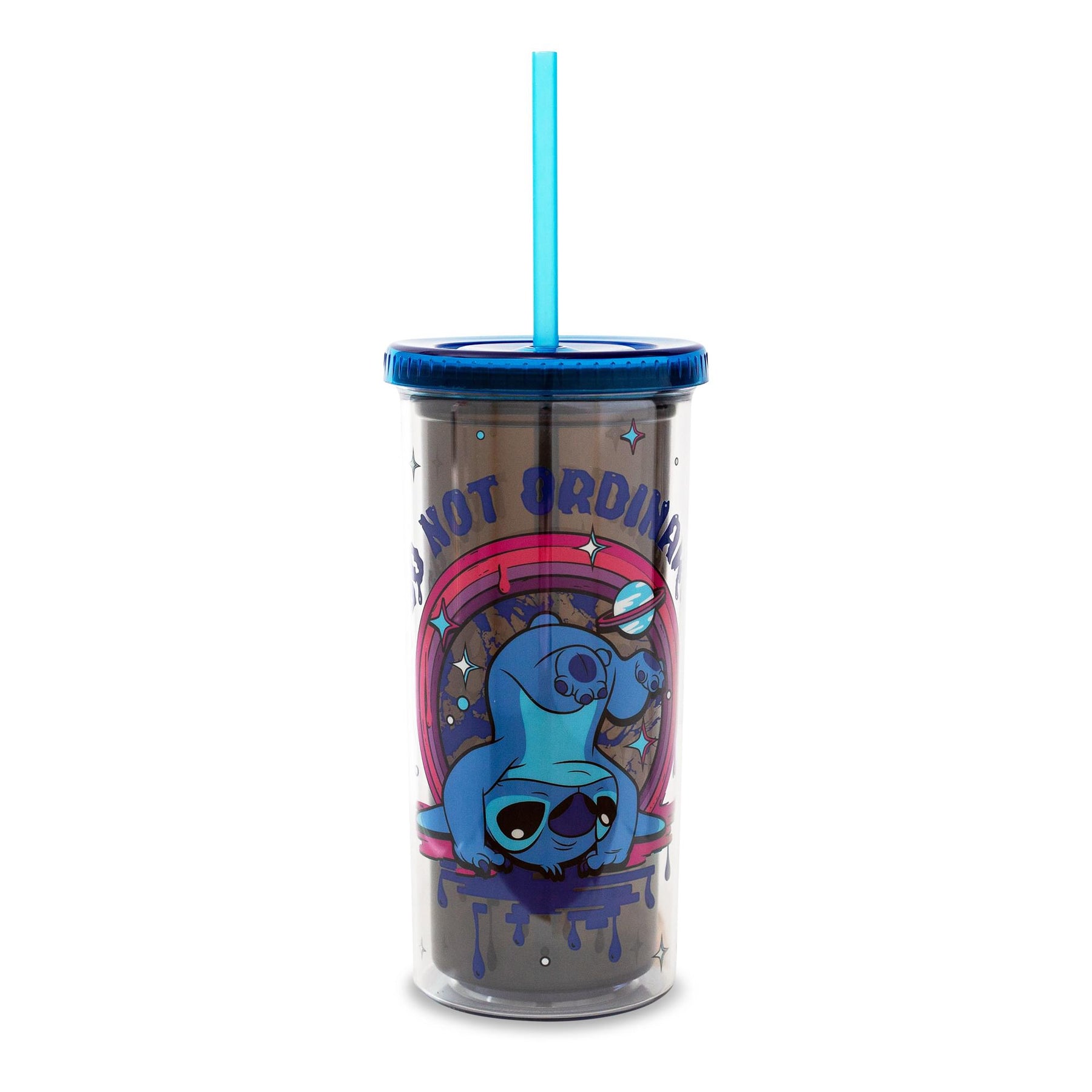 Disney Lilo & Stitch "So Not Ordinary" 20-Ounce Carnival Cup With Lid and Straw