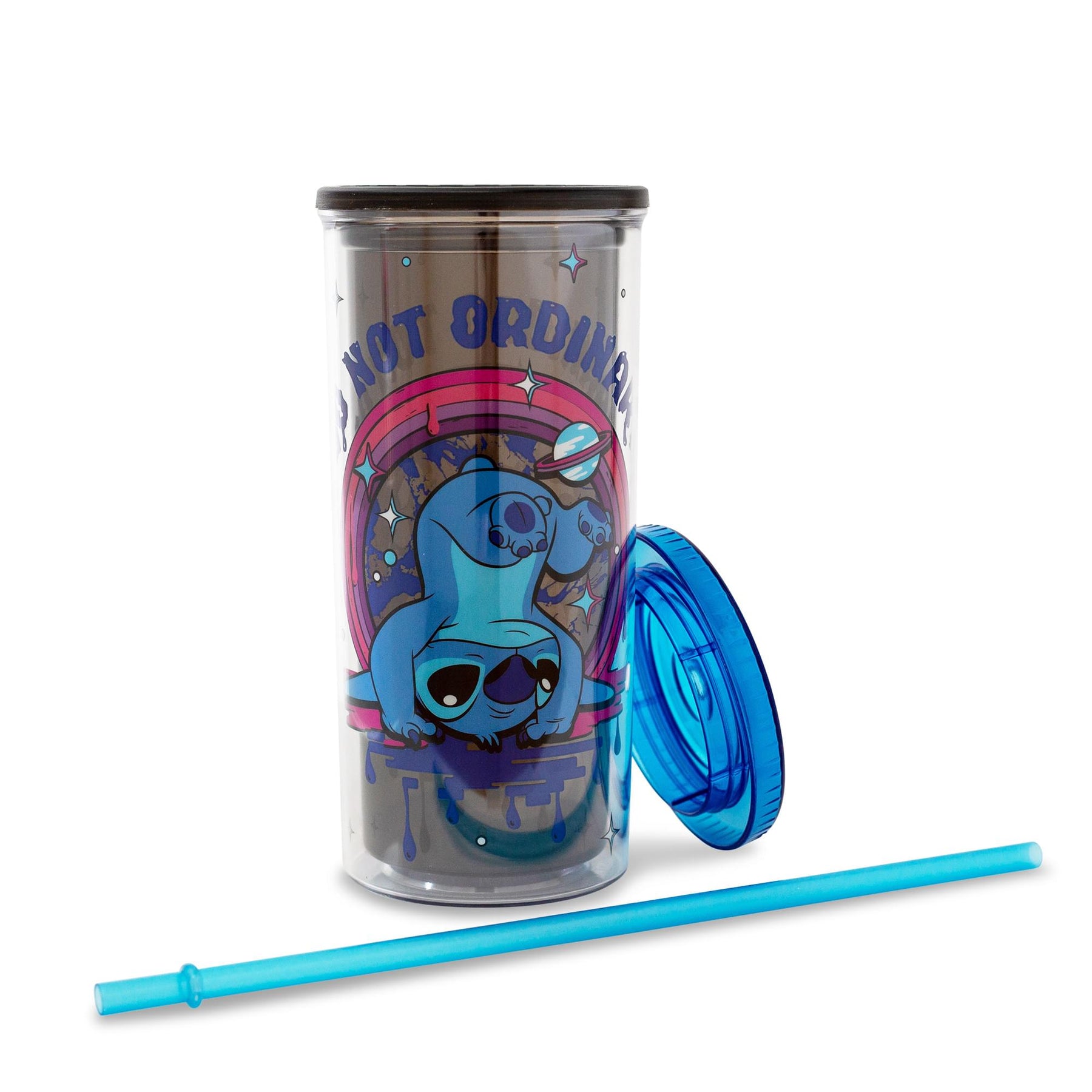 Disney Lilo & Stitch "So Not Ordinary" 20-Ounce Carnival Cup With Lid and Straw