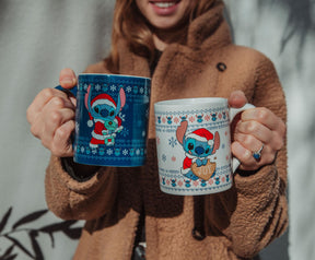 Disney Lilo & Stitch Holiday Sweaters Ceramic Mugs | Set of 2