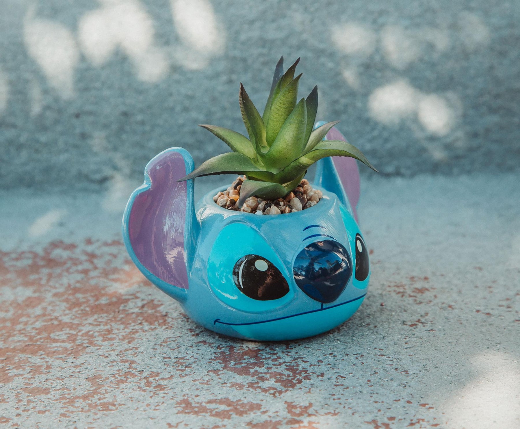 disney stitch plant pot Disney Lilo & Stitch 3" Ceramic Mini Planter with Artificial Succulent