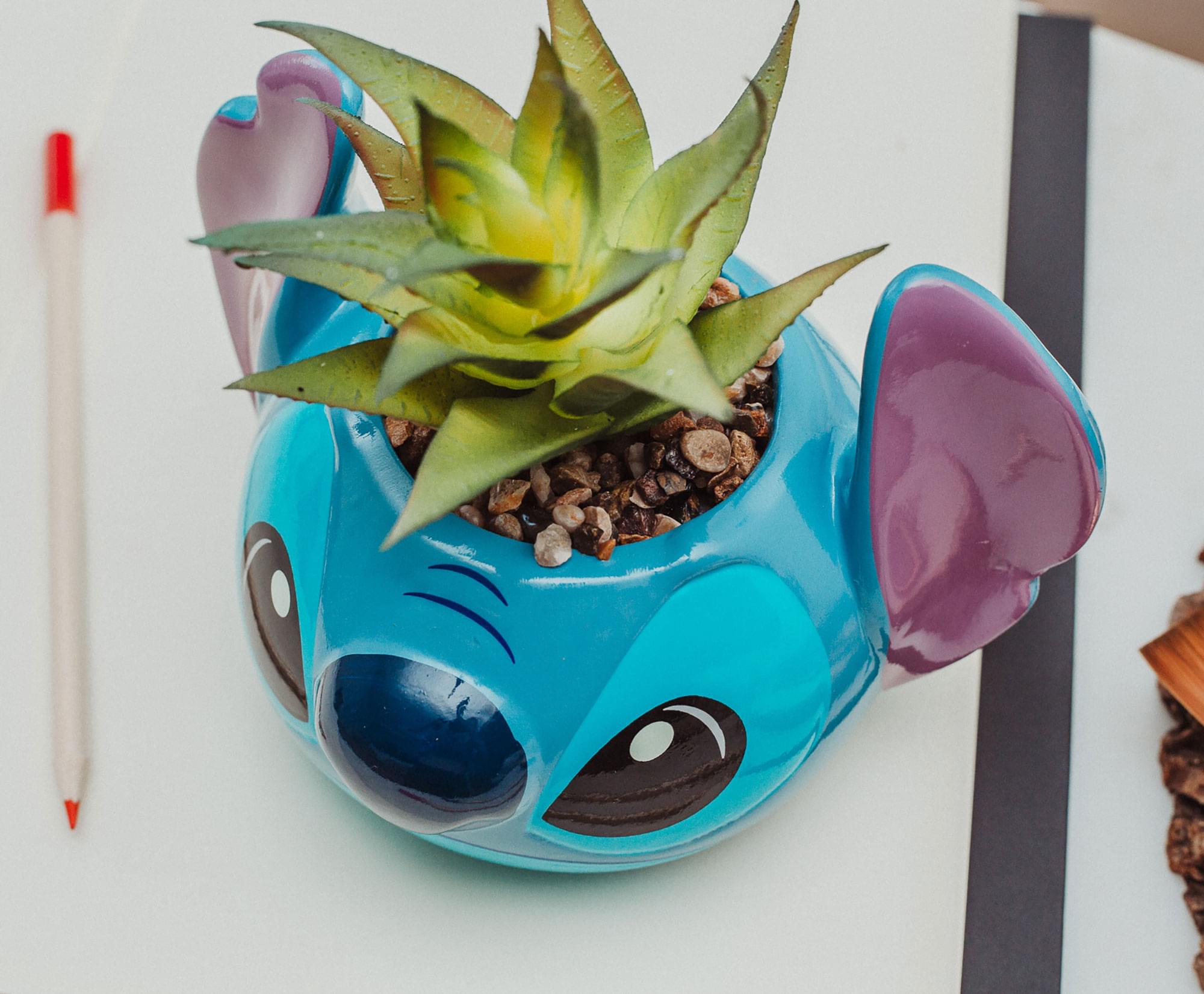 Disney Stitch Face Large Ceramic Planter | 5x5x7 Inches