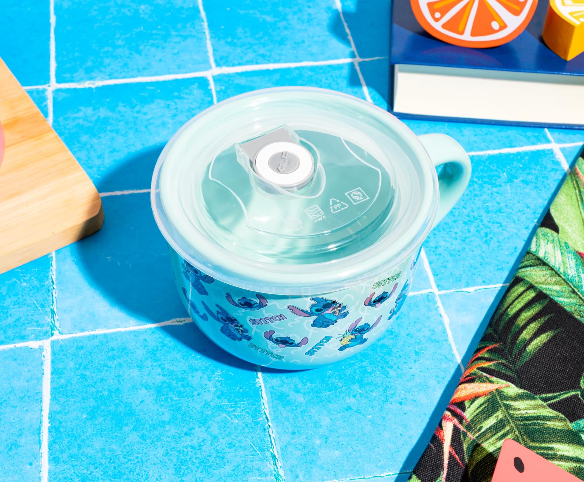 Disney Lilo & Stitch Snack Toss 24-Ounce Ceramic Soup Mug With Vented Lid