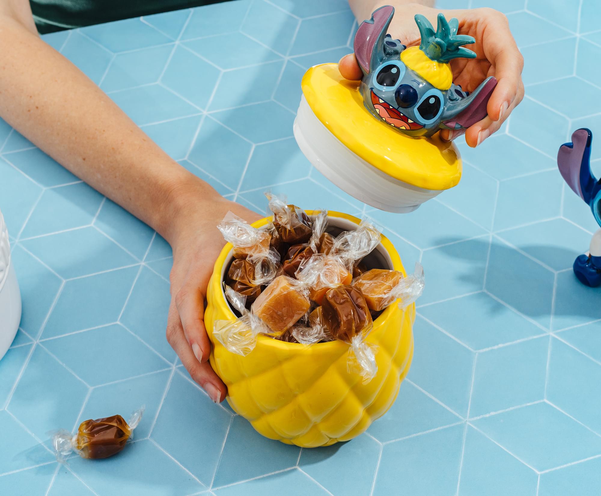 Disney Lilo & Stitch Pineapple 8-Inch Sculpted Ceramic Snack Jar