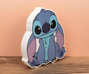 Disney Lilo & Stitch Cute Pose Die-Cut Wooden Wall Art | 7 x 8 Inches