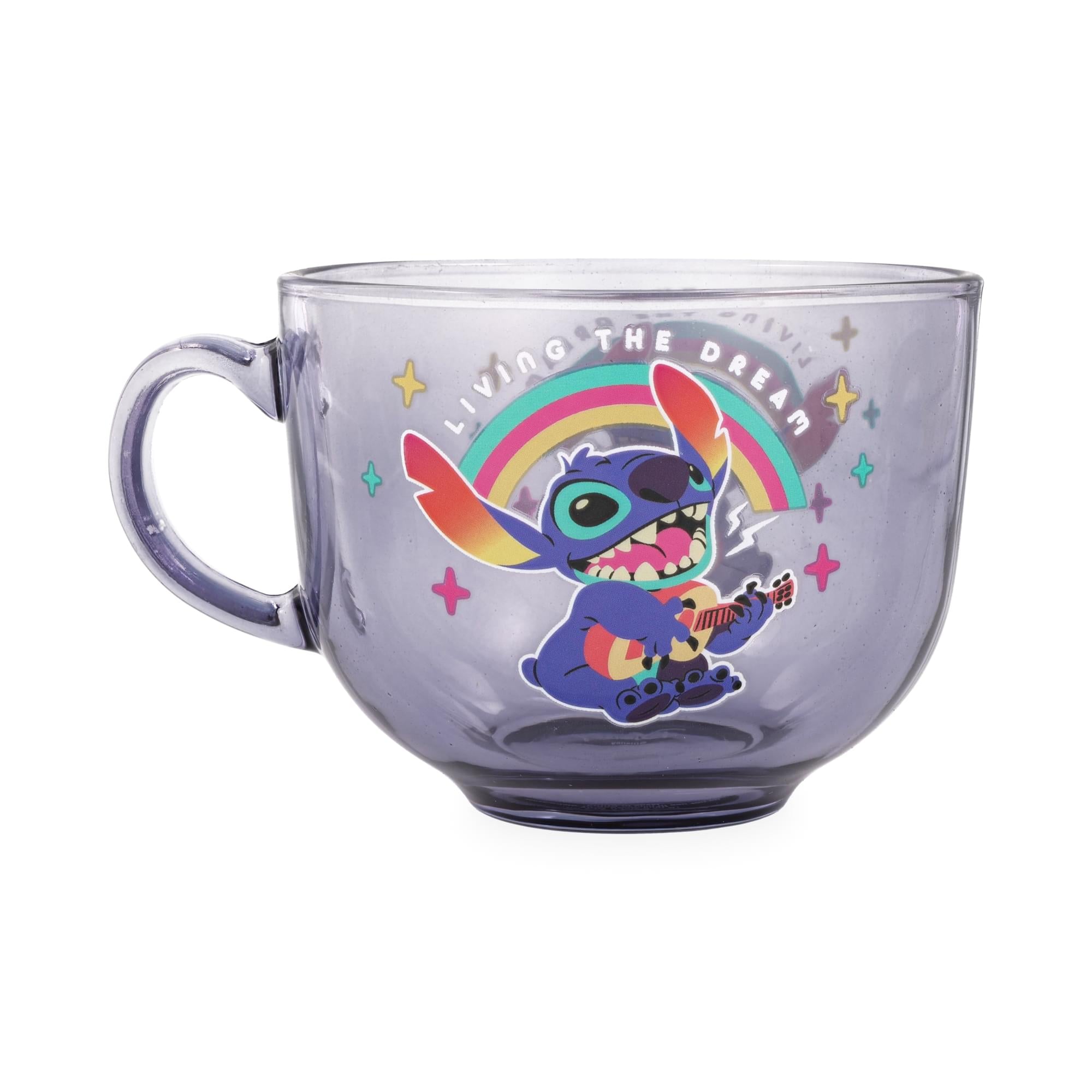 Disney Lilo & Stitch "Living The Dream" Glass Mug | Holds 16 Ounces