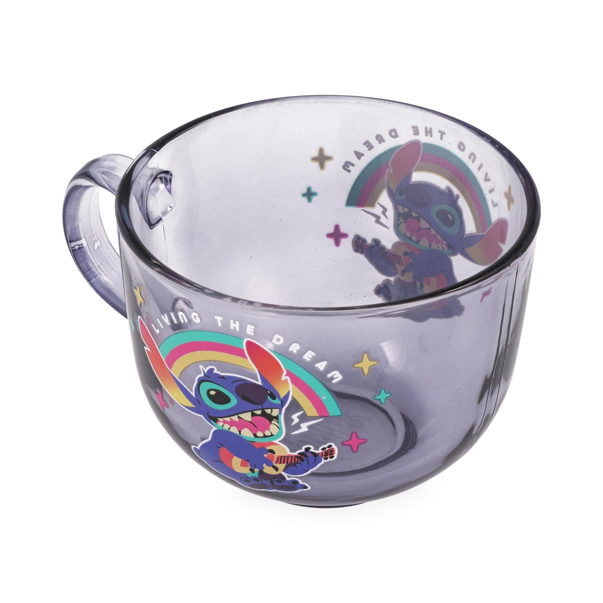 Disney Lilo & Stitch "Living The Dream" Glass Mug | Holds 16 Ounces