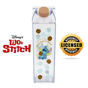 Disney Lilo & Stitch Coconuts Plastic Milk Carton Bottle | Holds 16 Ounces