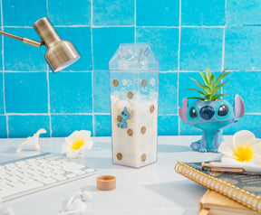 Disney Lilo & Stitch Coconuts Plastic Milk Carton Bottle | Holds 16 Ounces