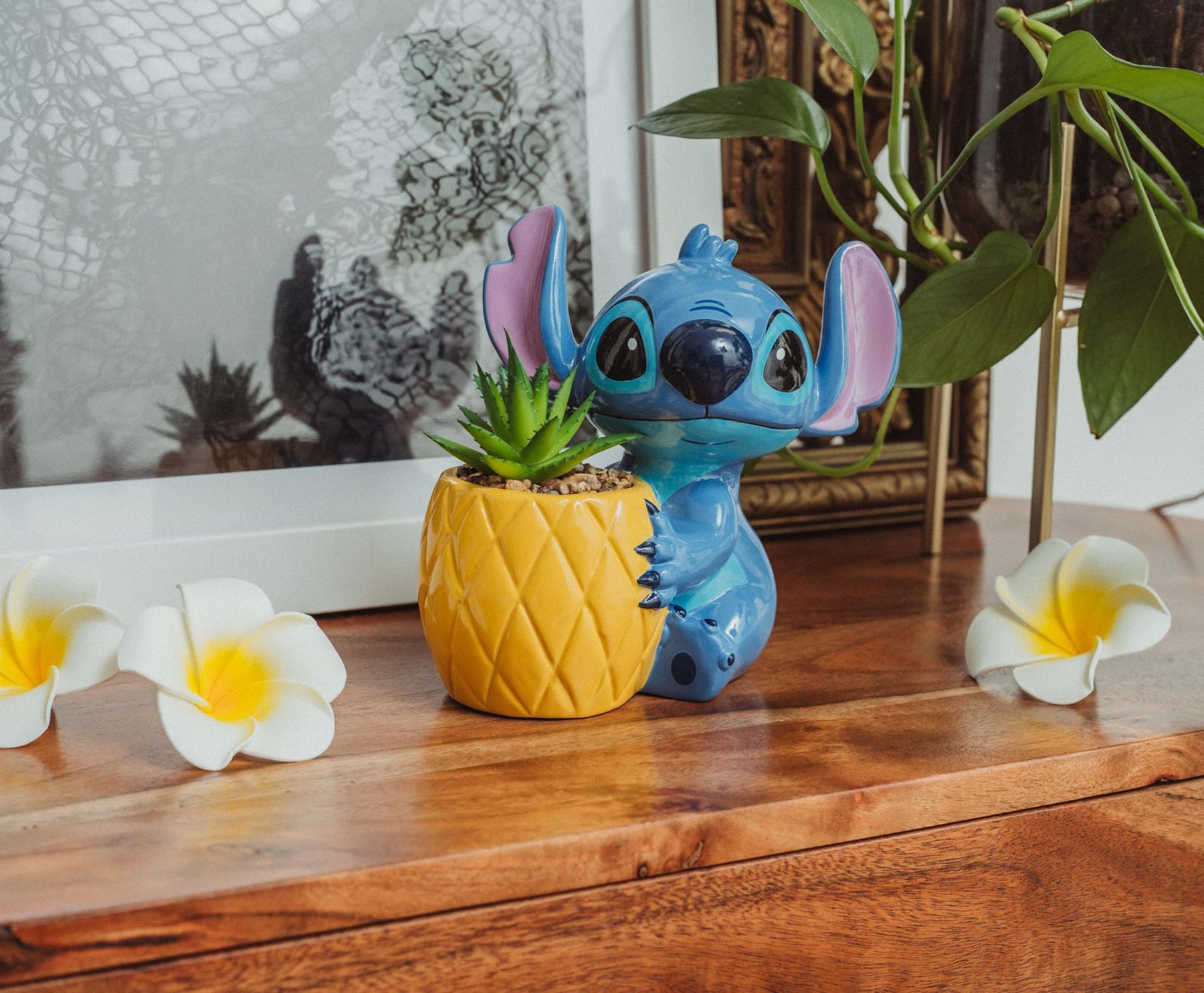 Disney Lilo & Stitch Pineapple 6-Inch Planter With Artificial Succulent