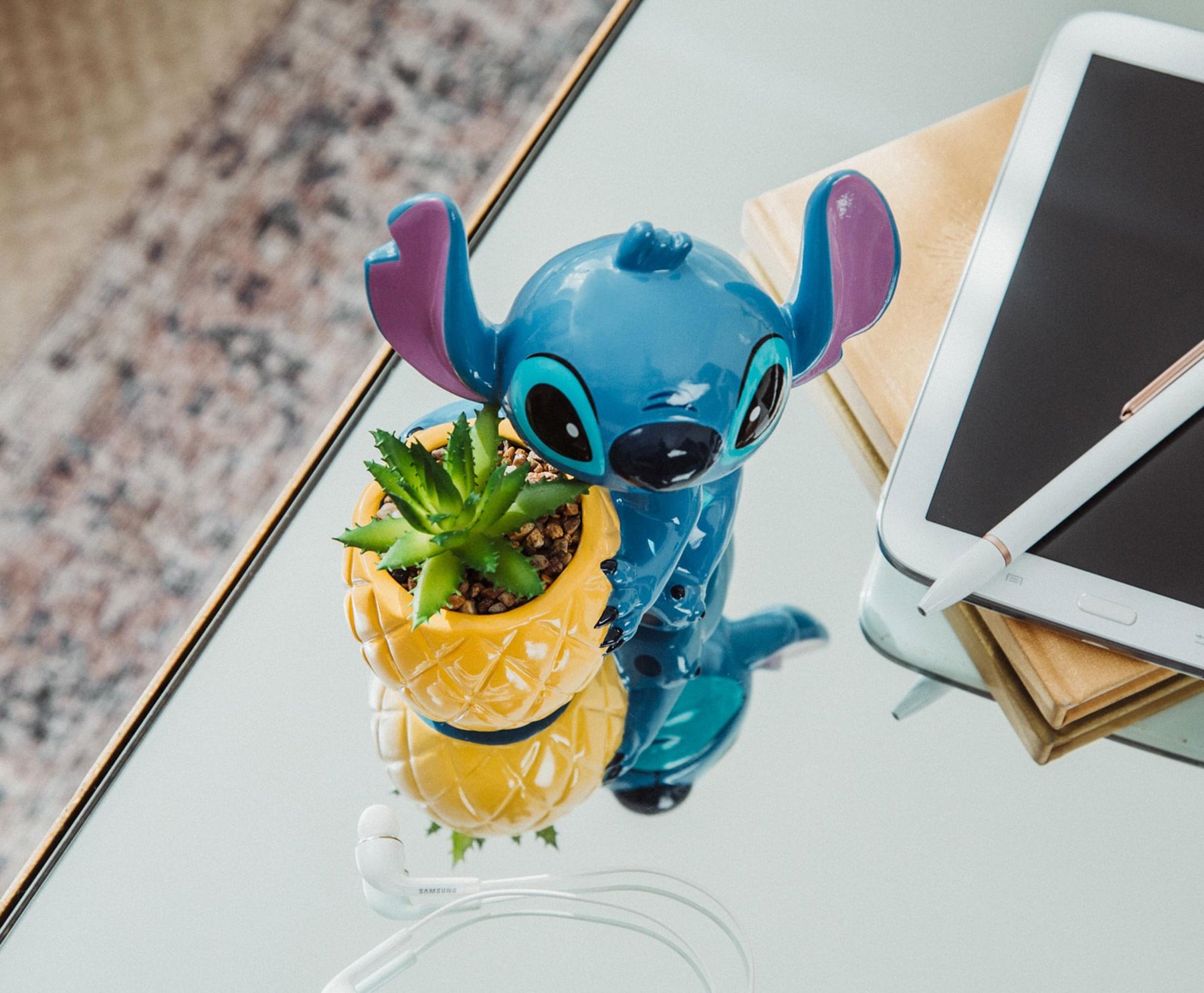 lilo and stitch plant pot Disney Lilo & Stitch Pineapple 6-Inch Planter With Artificial