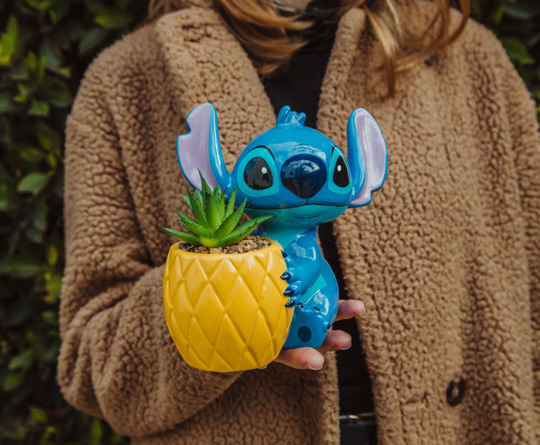 Disney Lilo & Stitch Pineapple 6-Inch Planter With Artificial Succulent