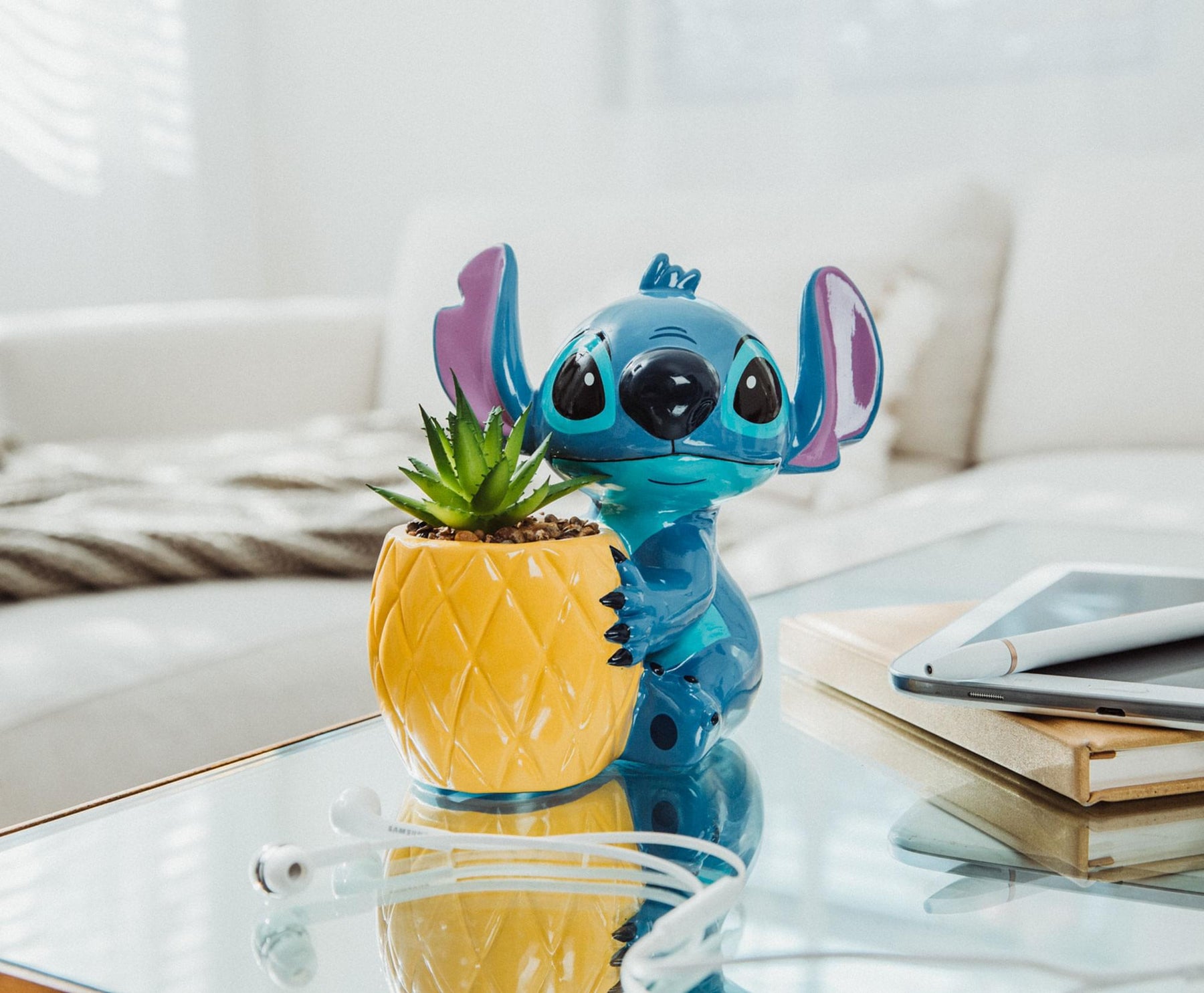 lilo and stitch plant pot Disney Lilo & Stitch Pineapple 6-Inch Planter With Artificial