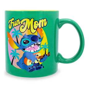 Disney Lilo & Stitch "Fun Mom" Ceramic Mug | Holds 20 Ounces