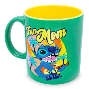 Disney Lilo & Stitch "Fun Mom" Ceramic Mug | Holds 20 Ounces