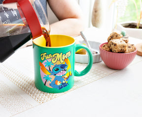 Disney Lilo & Stitch "Fun Mom" Ceramic Mug | Holds 20 Ounces