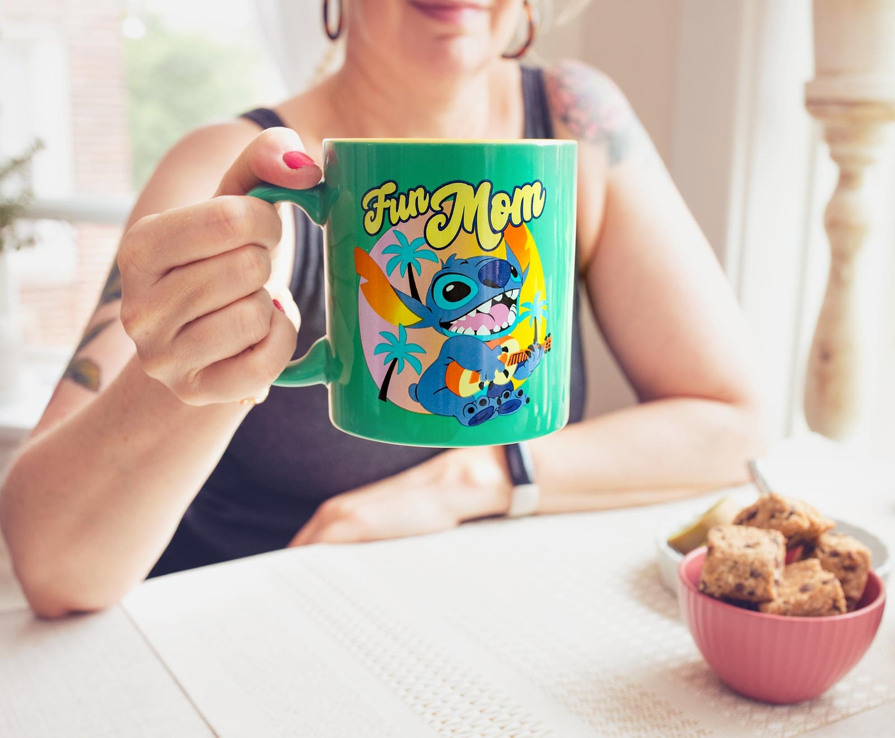 Disney Lilo & Stitch "Fun Mom" Ceramic Mug | Holds 20 Ounces