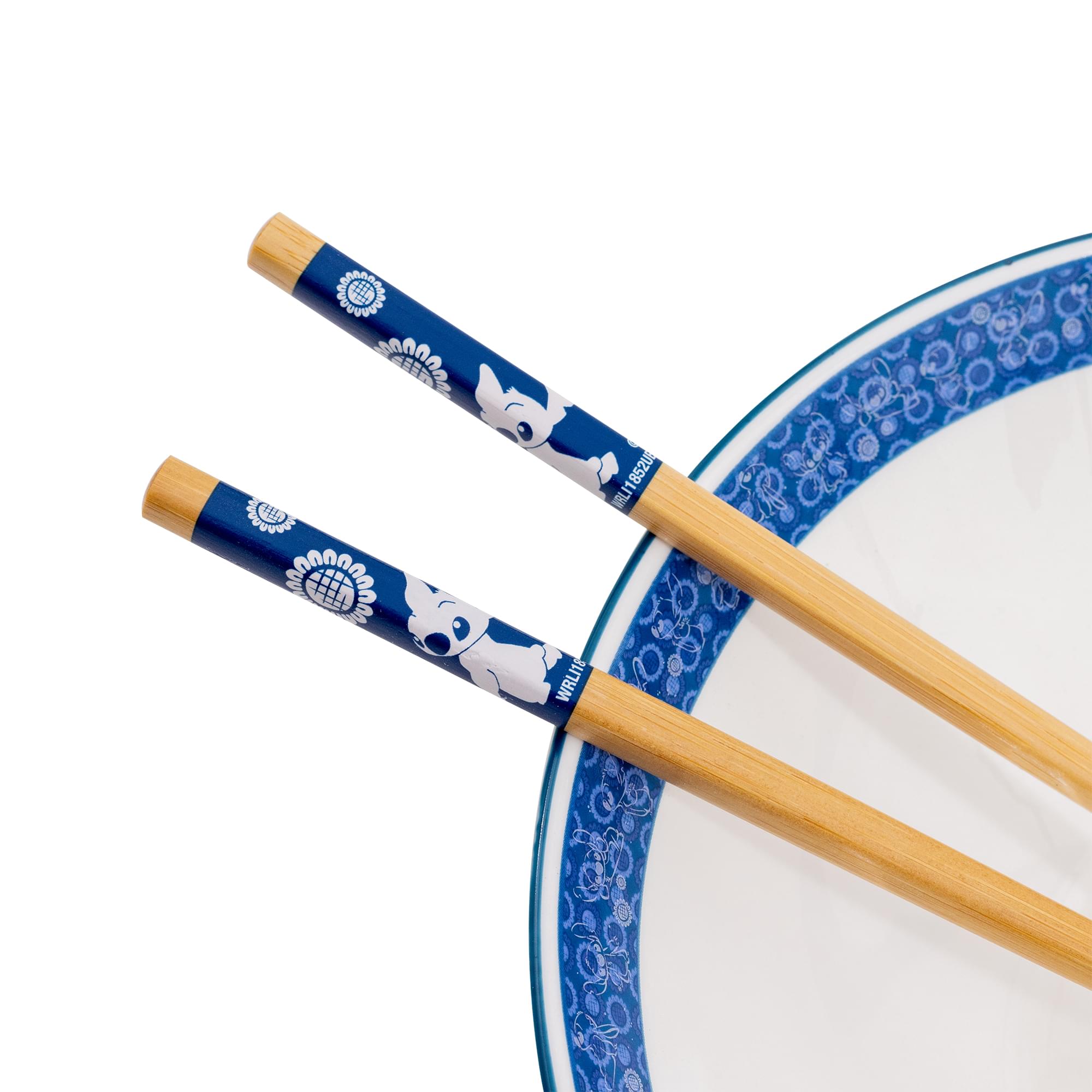 Disney Lilo & Stitch Poses 30-Ounce Ceramic Ramen Bowl and Chopstick Set