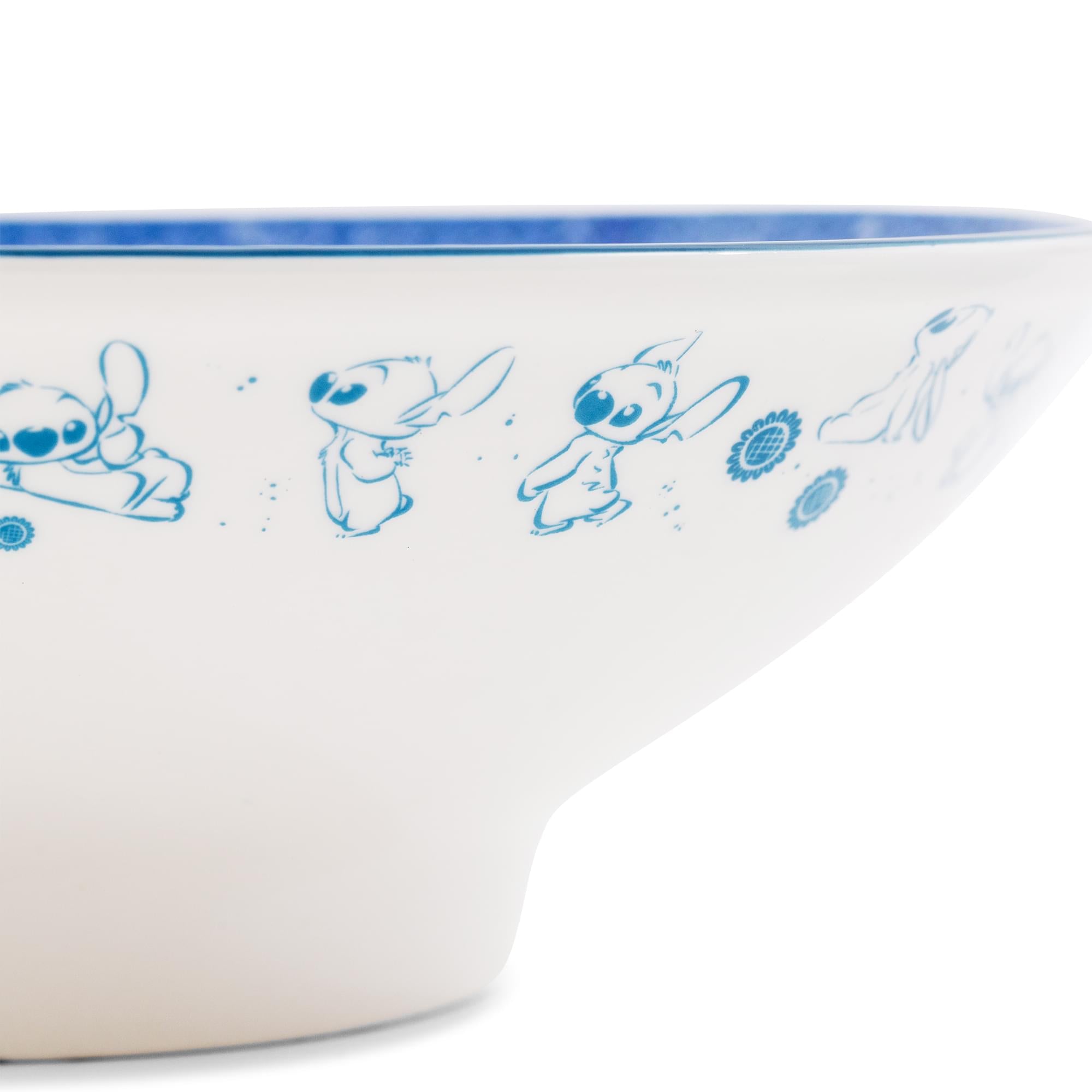 Disney Lilo & Stitch Poses 30-Ounce Ceramic Ramen Bowl and Chopstick Set