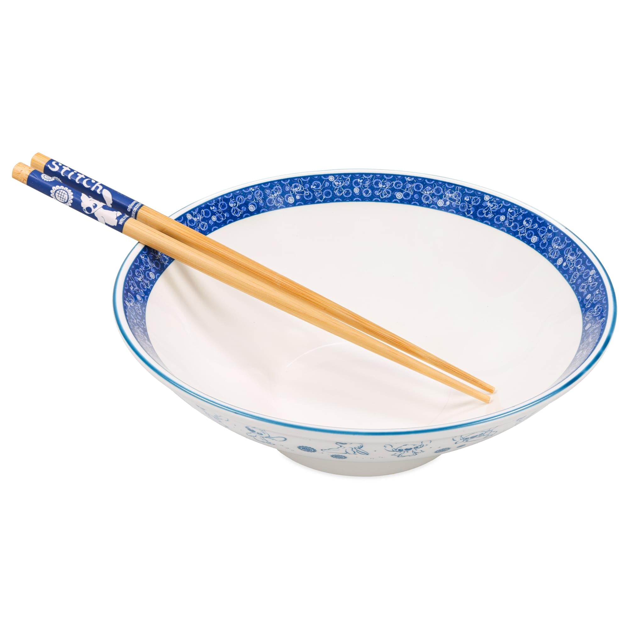 Disney Lilo & Stitch Sunflower 30-Ounce Ramen Bowl and Chopstick Set