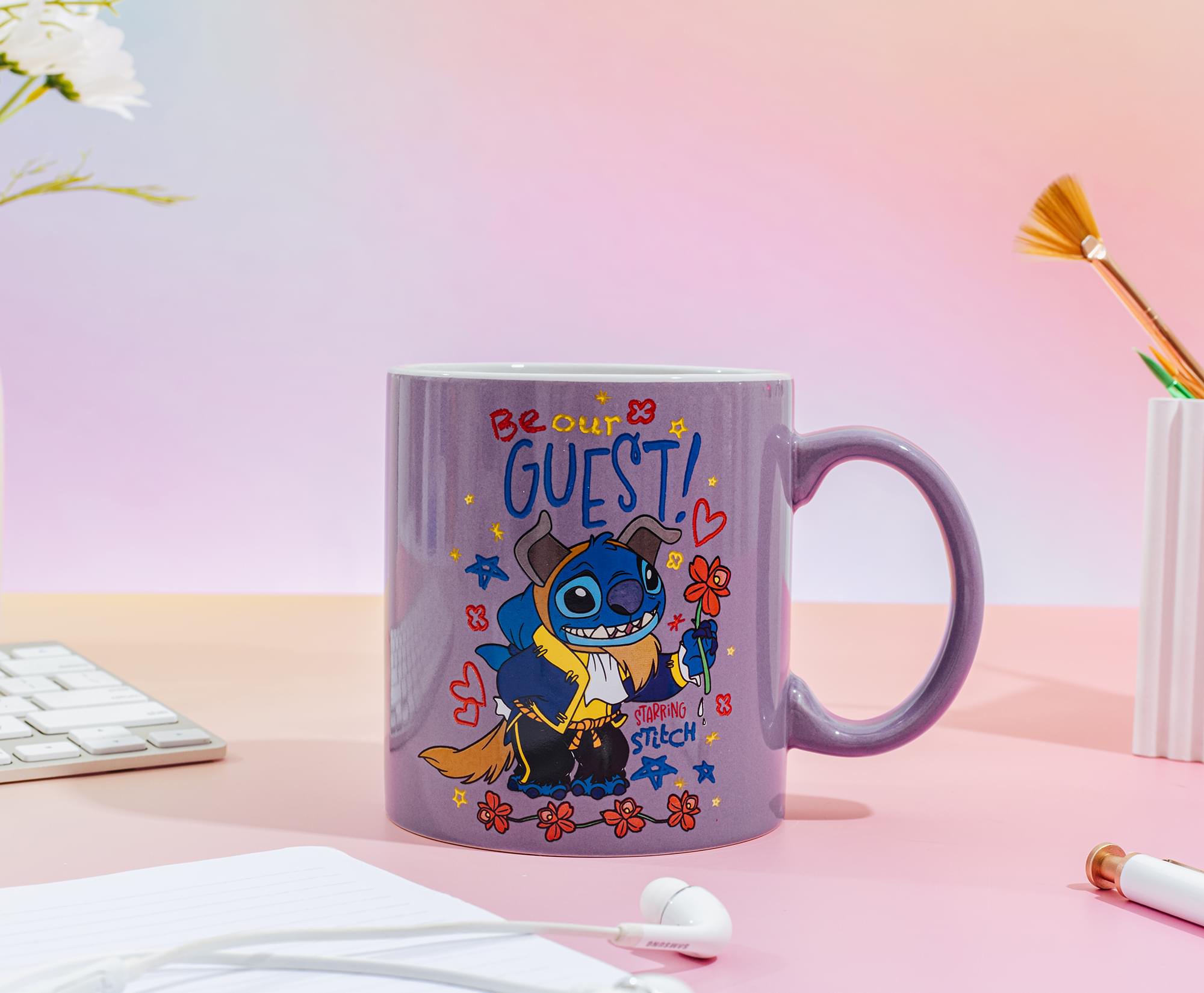 Disney Lilo & Stitch "Be Our Guest" Ceramic Mug | Holds 20 Ounces