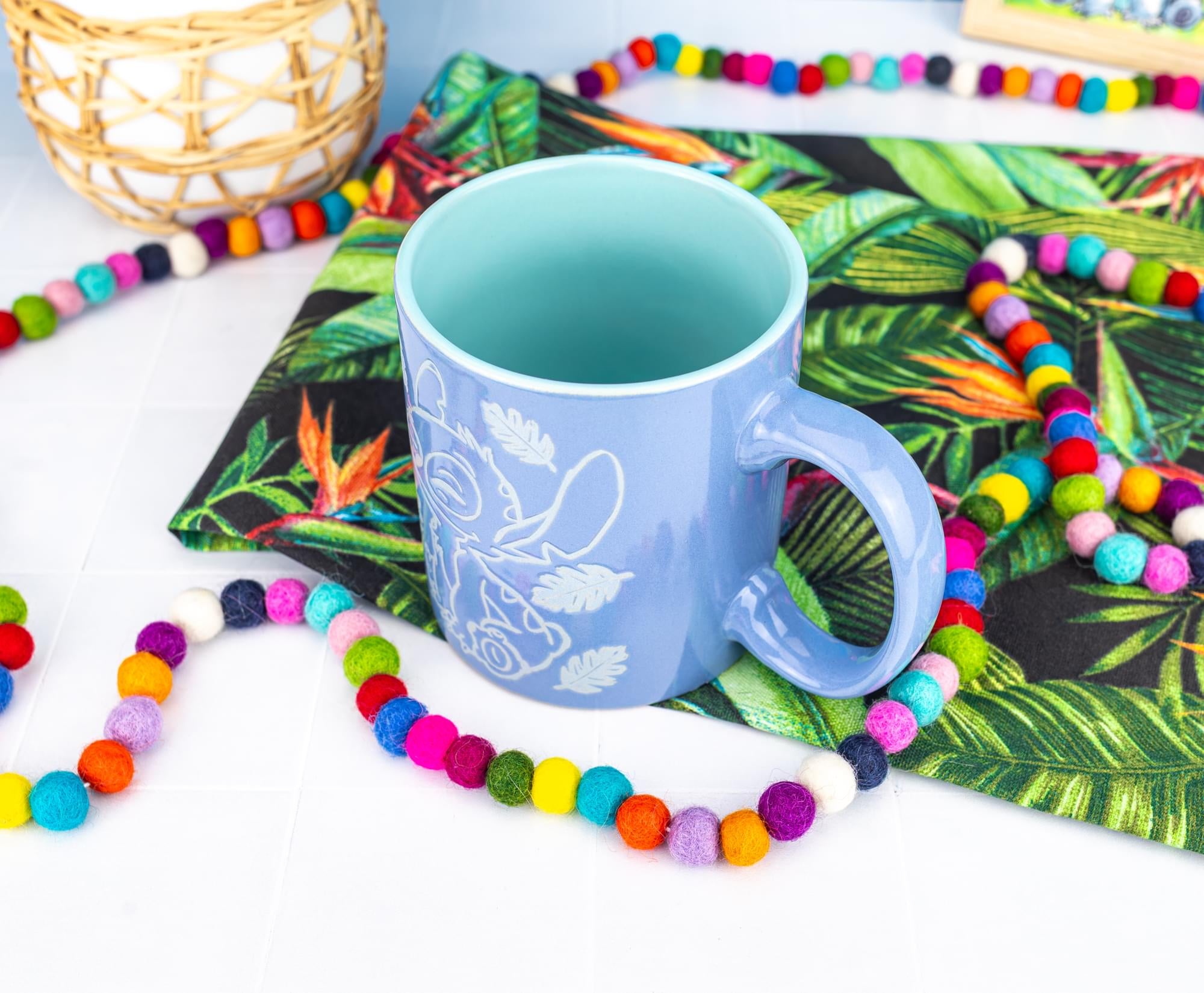 Disney Lilo & Stitch "Cute But Cheeky" Wax-Resist Ceramic Mug | Holds 20 Ounces