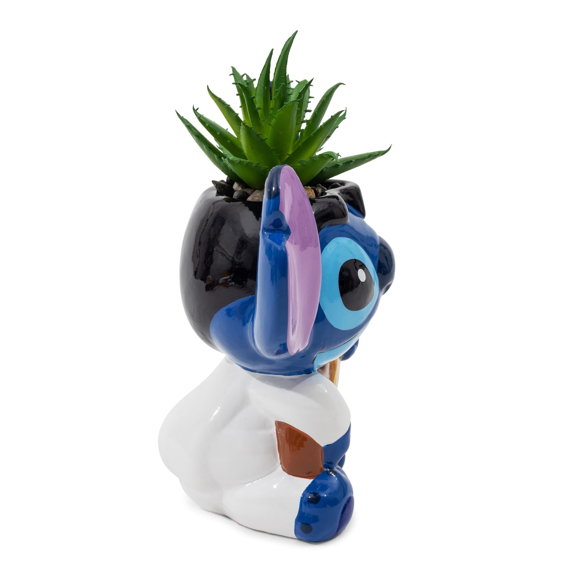 Disney Lilo & Stitch Elvis 6-Inch Ceramic Mini Planter With Artificial Succulent
