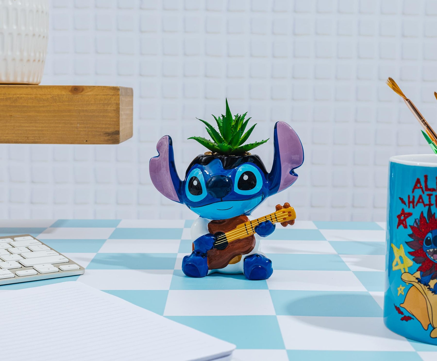 Disney Elvis Stitch Mini Ceramic Planter | Free Shipping