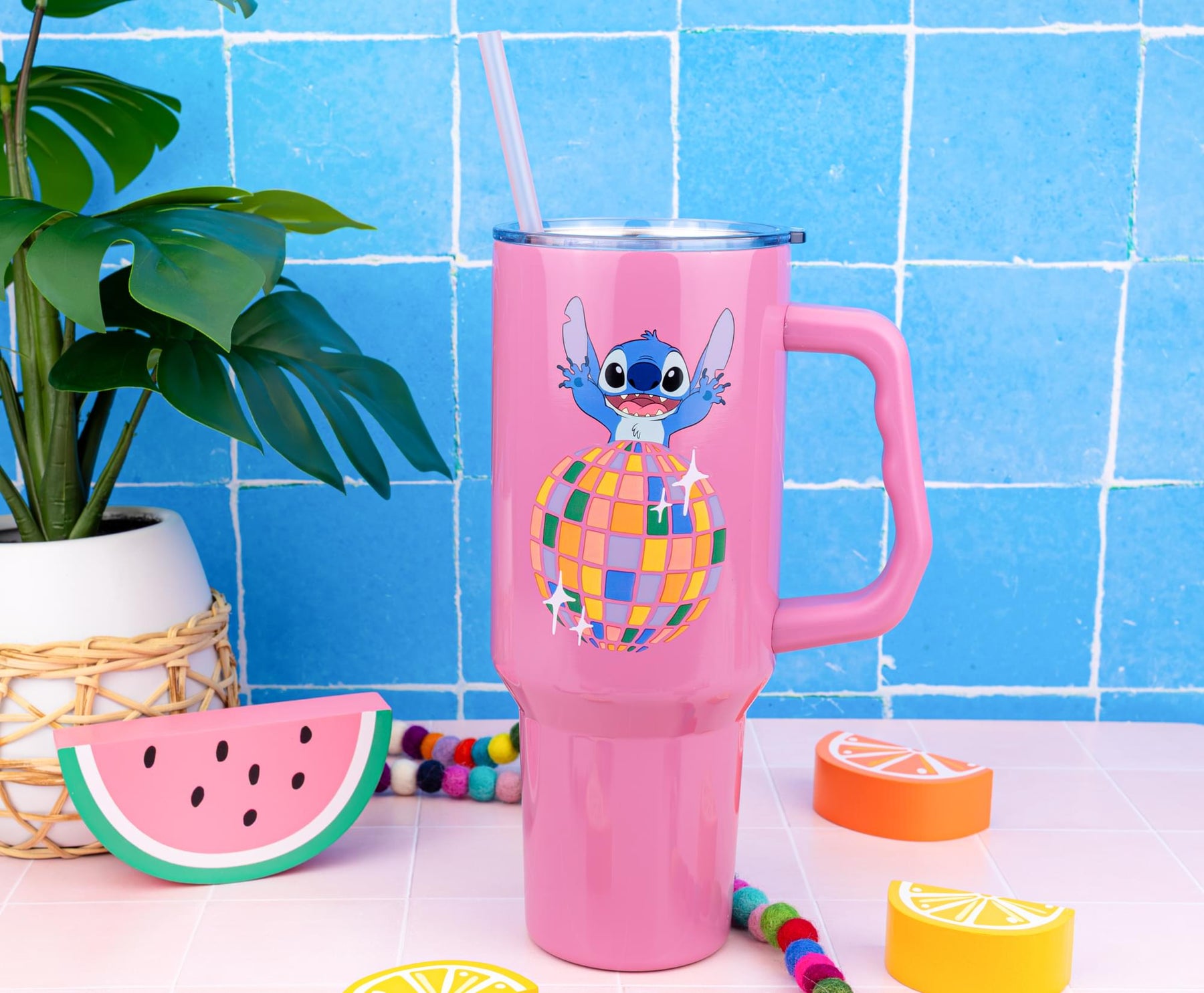 Disney Lilo & Stitch "Life Is A Party" 40-Ounce Stainless Steel Tumbler