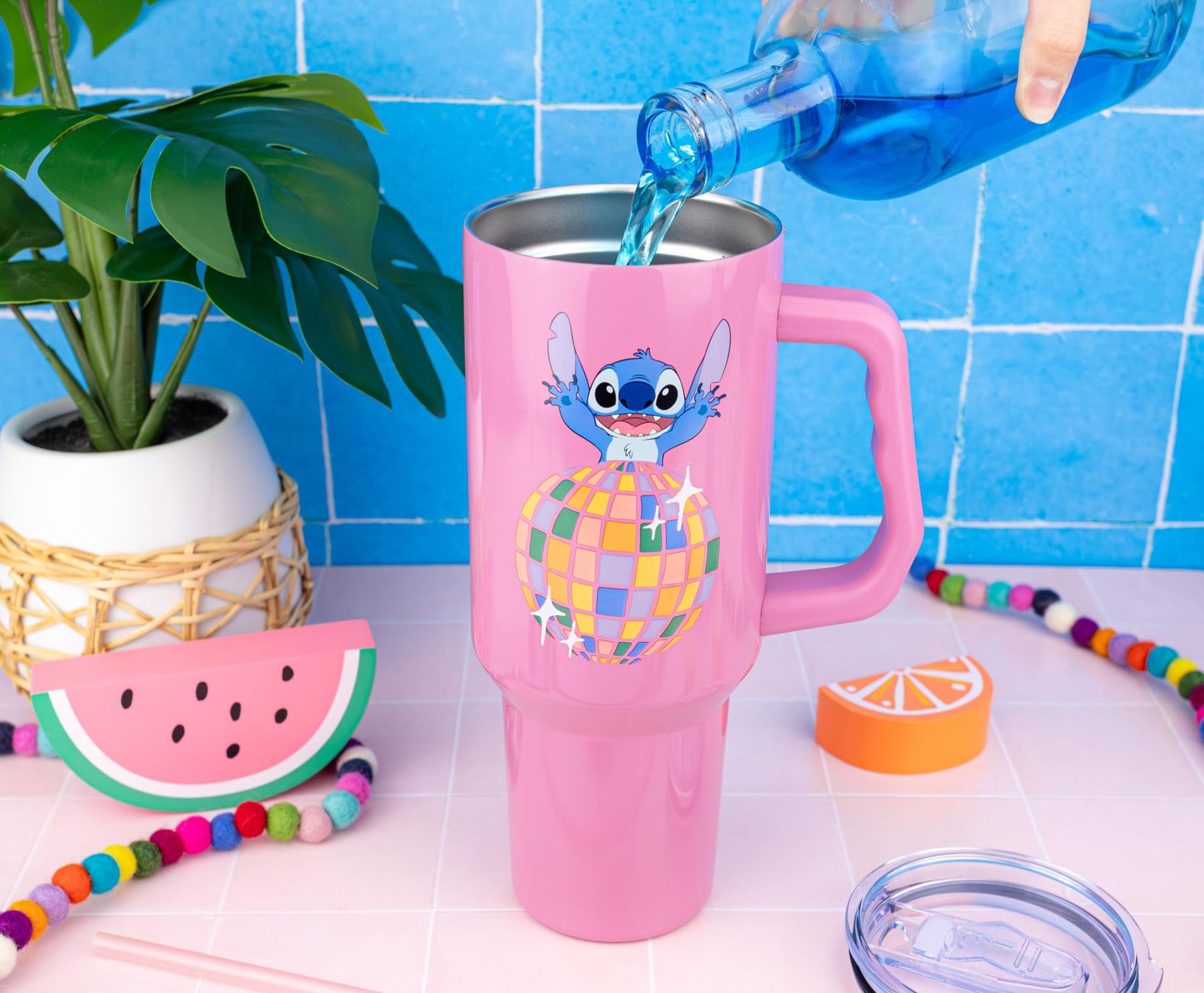 Disney Lilo & Stitch "Life Is A Party" 40-Ounce Stainless Steel Tumbler