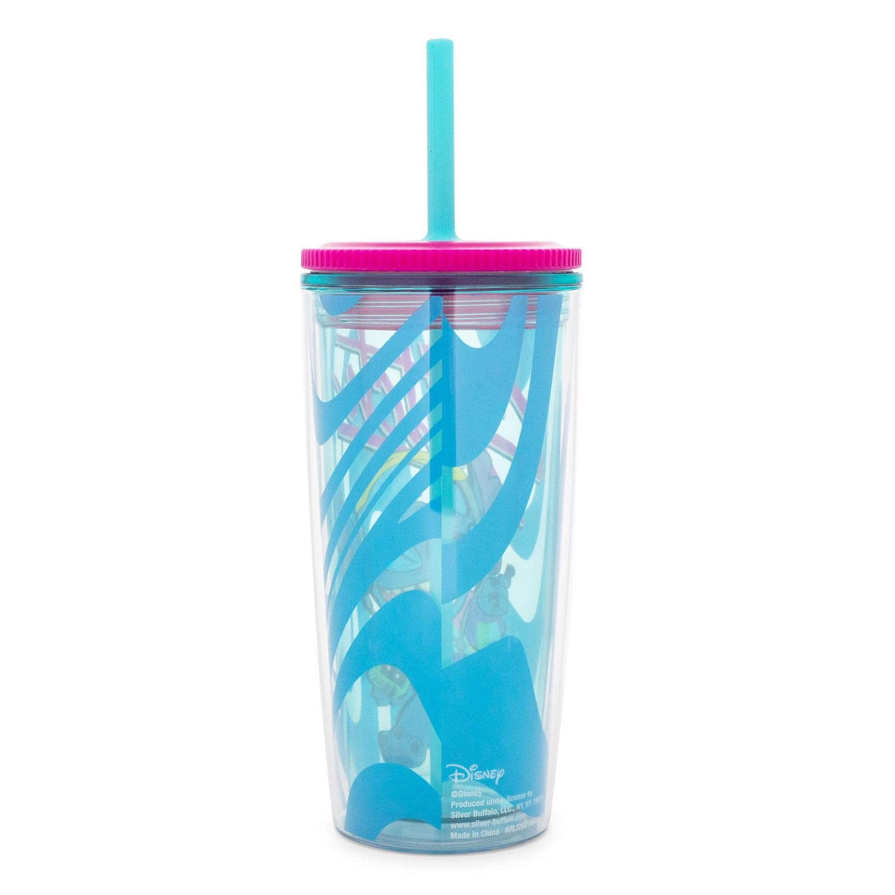 Disney Lilo & Stitch Jamming Plastic Tumbler With Lid and Straw | Hold 20 Ounces