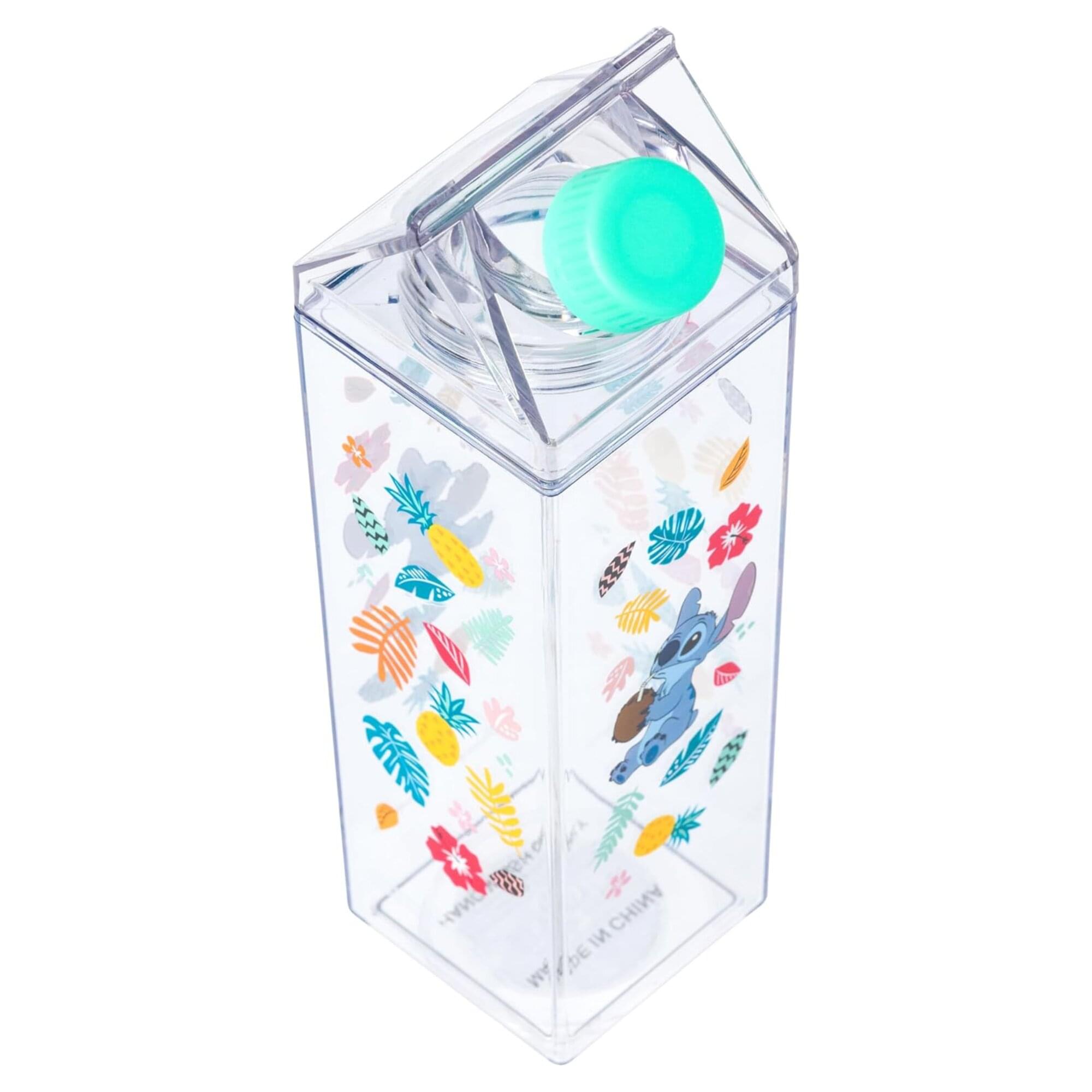 Disney Lilo & Stitch Tropical 16-Ounce Plastic Milk Carton Bottle