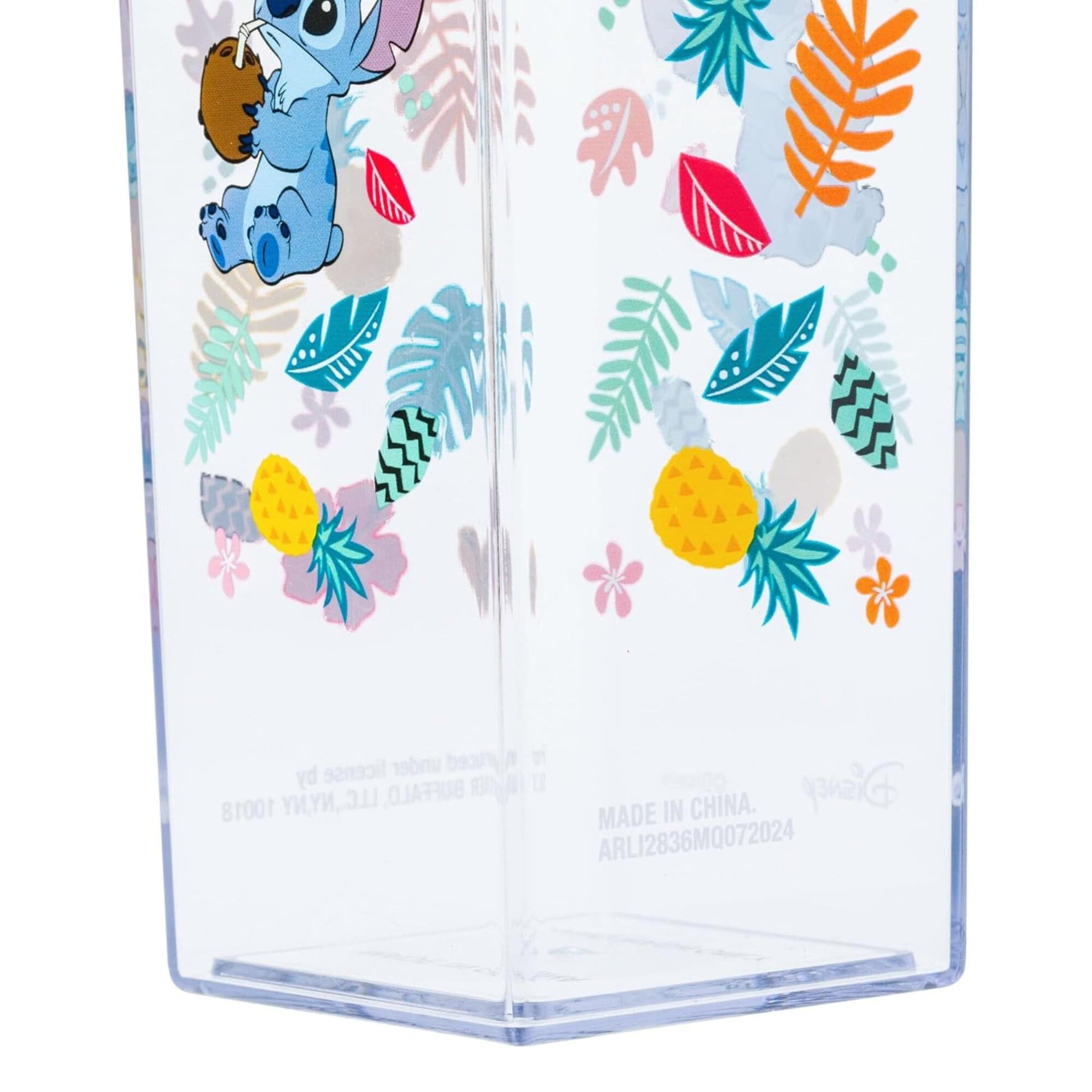 Disney Lilo & Stitch Tropical 16-Ounce Plastic Milk Carton Bottle