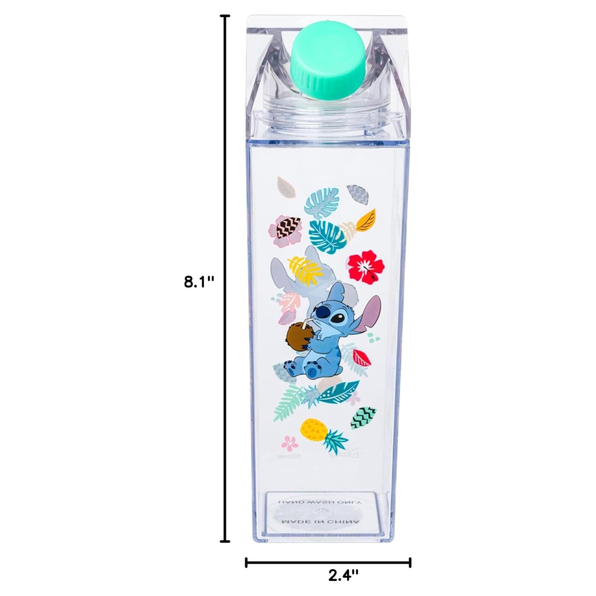 Disney Lilo & Stitch Tropical 16-Ounce Plastic Milk Carton Bottle