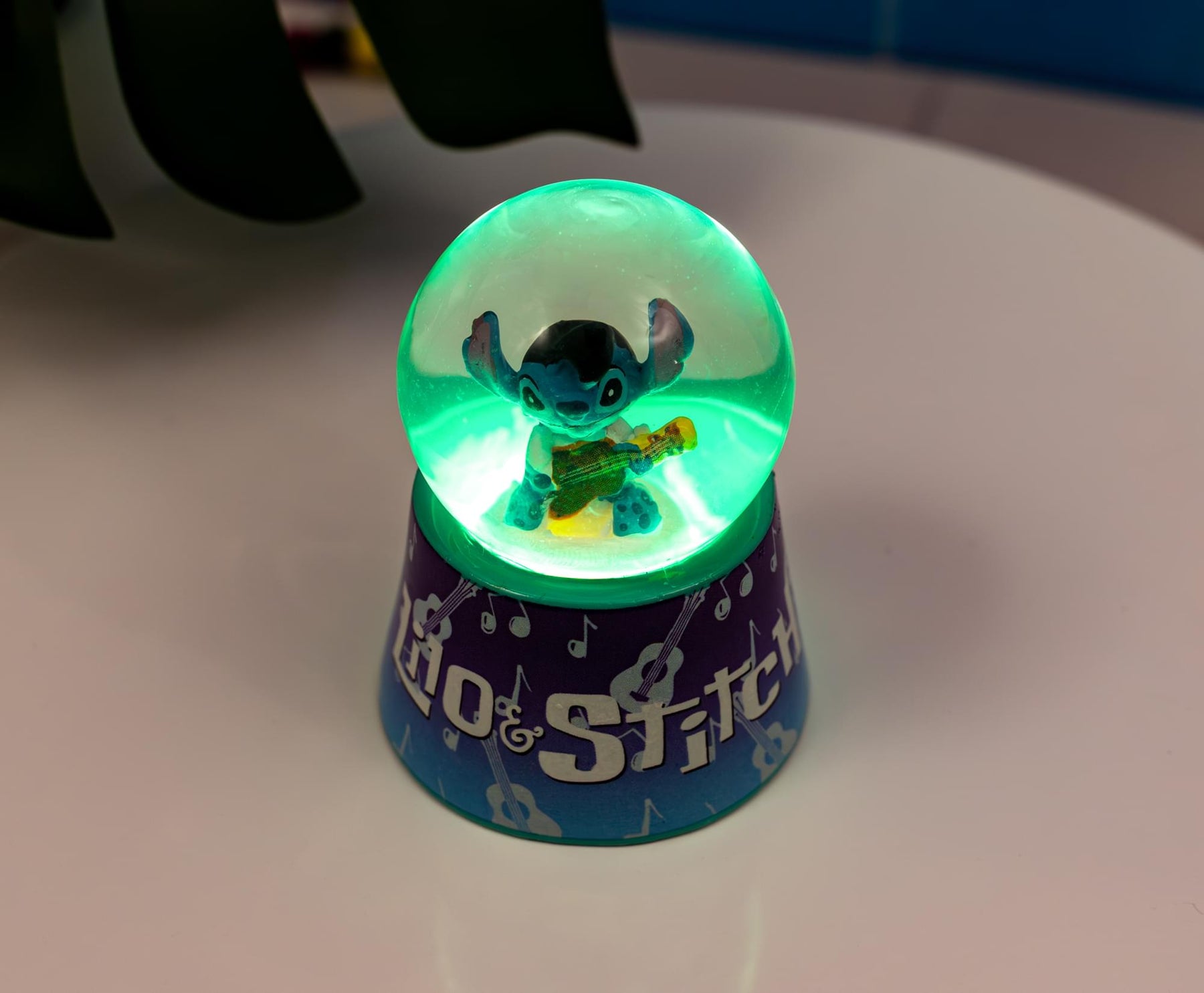 Disney Lilo & Stitch Elvis Stitch 3-Inch Mini Light-Up Snow Globe