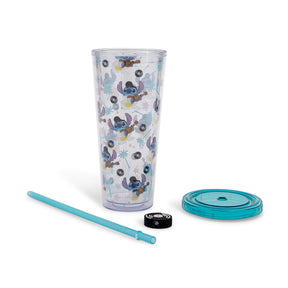 Disney Lilo & Stitch Elvis Stitch 24-Ounce Carnival Cup With Straw Topper Charm