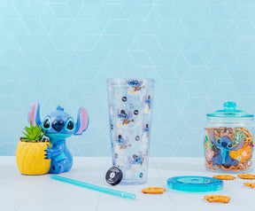 Disney Lilo & Stitch Elvis Stitch 24-Ounce Carnival Cup With Straw Topper Charm