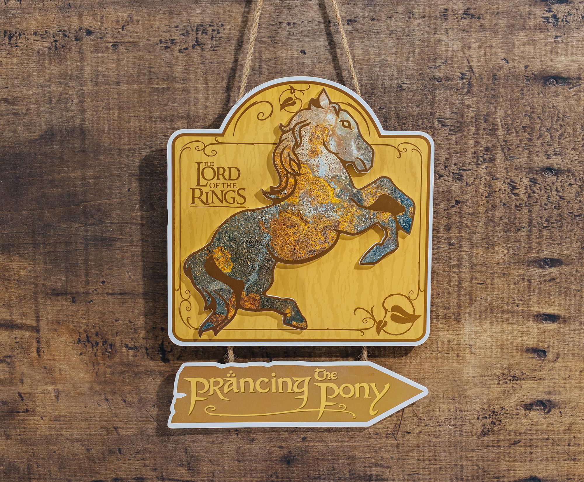 The Lord Of The Rings The Prancing Pony Hanging Wall Sign | 11 x 8 Inches