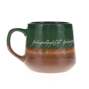 The Lord Of The Rings Elven Text Tapered Ceramic Pottery Mug | Holds 14 Ounces
