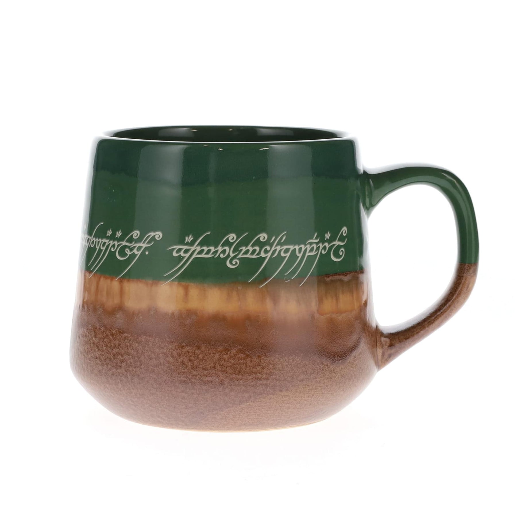 The Lord Of The Rings Elven Text Tapered Ceramic Pottery Mug | Holds 14 Ounces
