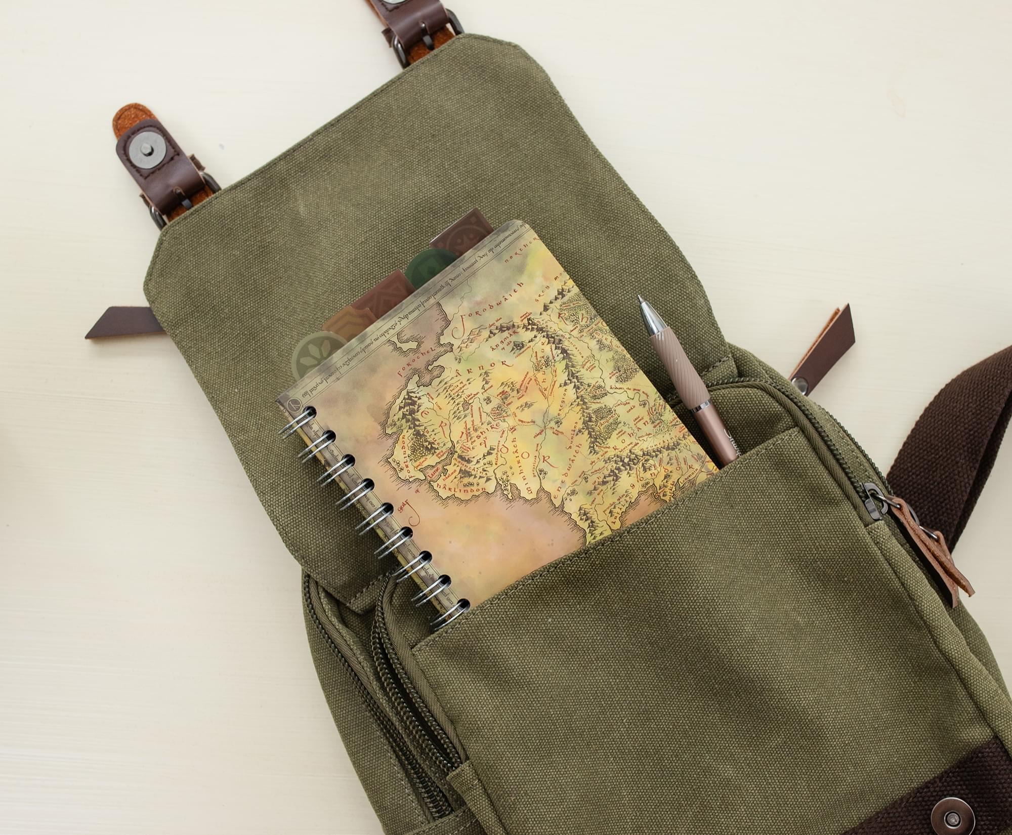 The Lord Of The Rings Map Of Middle-earth 5-Tab Spiral Notebook With 75 Sheets